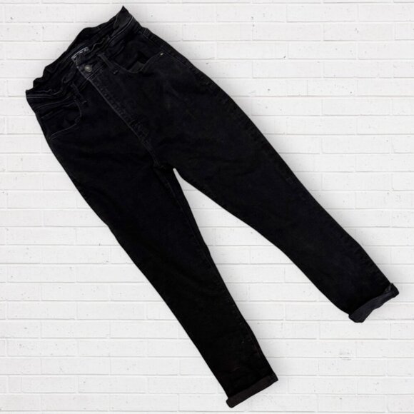 ABERCROMBIE & FITCH Black Ultra High Rise Super Skinny Ankle Jeans Size 26 / 2 - Picture 1 of 8